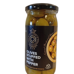 Πράσινες ελιές γεμιστές με πιπεριά. Olive Queen. 215 γρ. Σε βάζο.