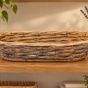 Καλάθι ψάθινο οβάλ 37,5x12x8,5